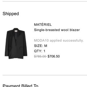 Single breasted wool blazer